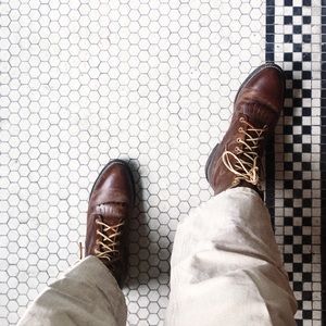 Justin Roper Brown Leather Work Boots 575